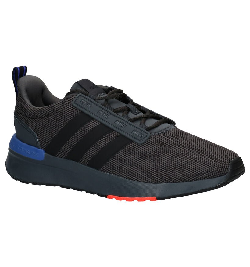adidas Racer Zwarte Sneakers in stof (301605)