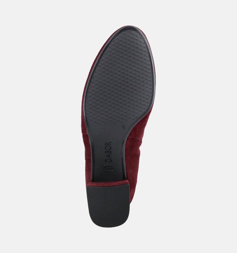 Gabor Comfort Bottines en Bordeaux pour femmes (380096) - pour semelles orthop&eacute;diques