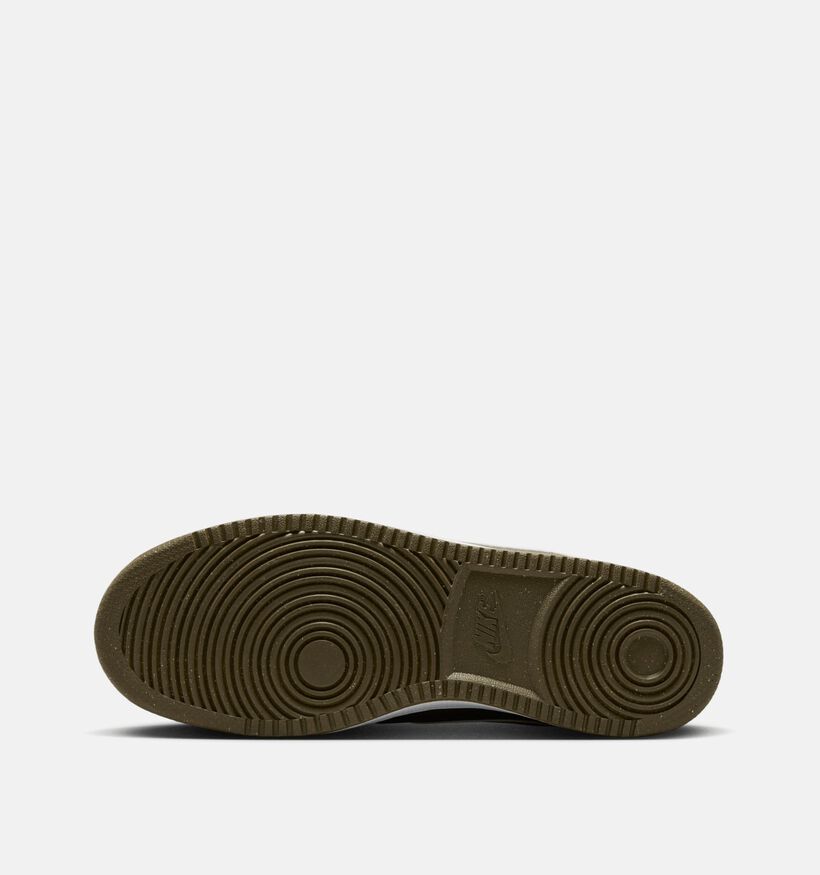 Nike Court Vision Low Baskets en Vert kaki/Blanc pour hommes (359876) - pour semelles orthopédiques
