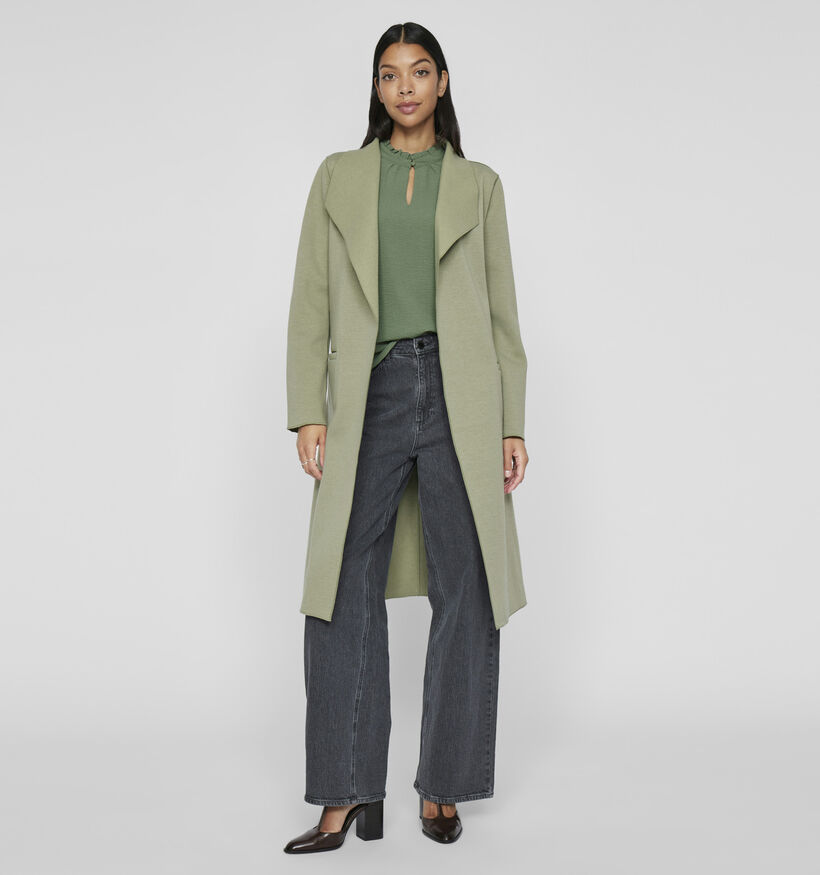 Vila Juice Manteau mi-long en Vert pour femmes (351776)