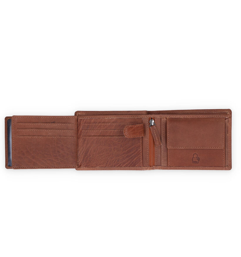 Euro-Leather Portefeuille en Cognac pour hommes (353556)