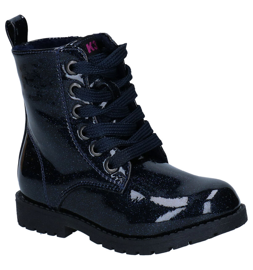 K3 Bottines en Bleu foncé en simili cuir (280763)