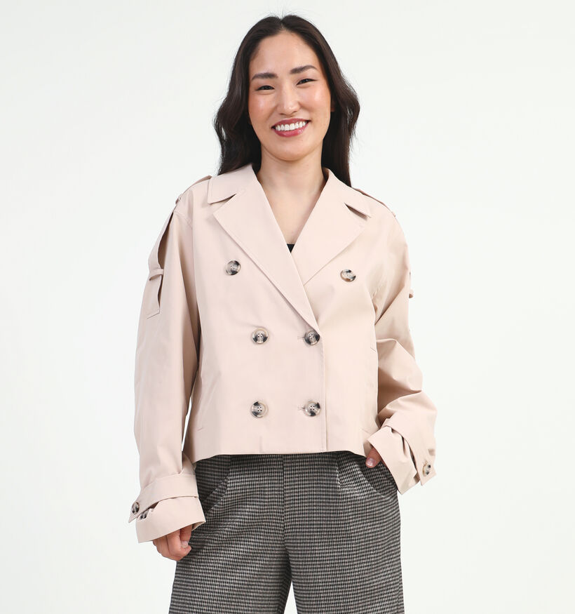 Vila Emelie Manteau court en Beige pour femmes (332108)