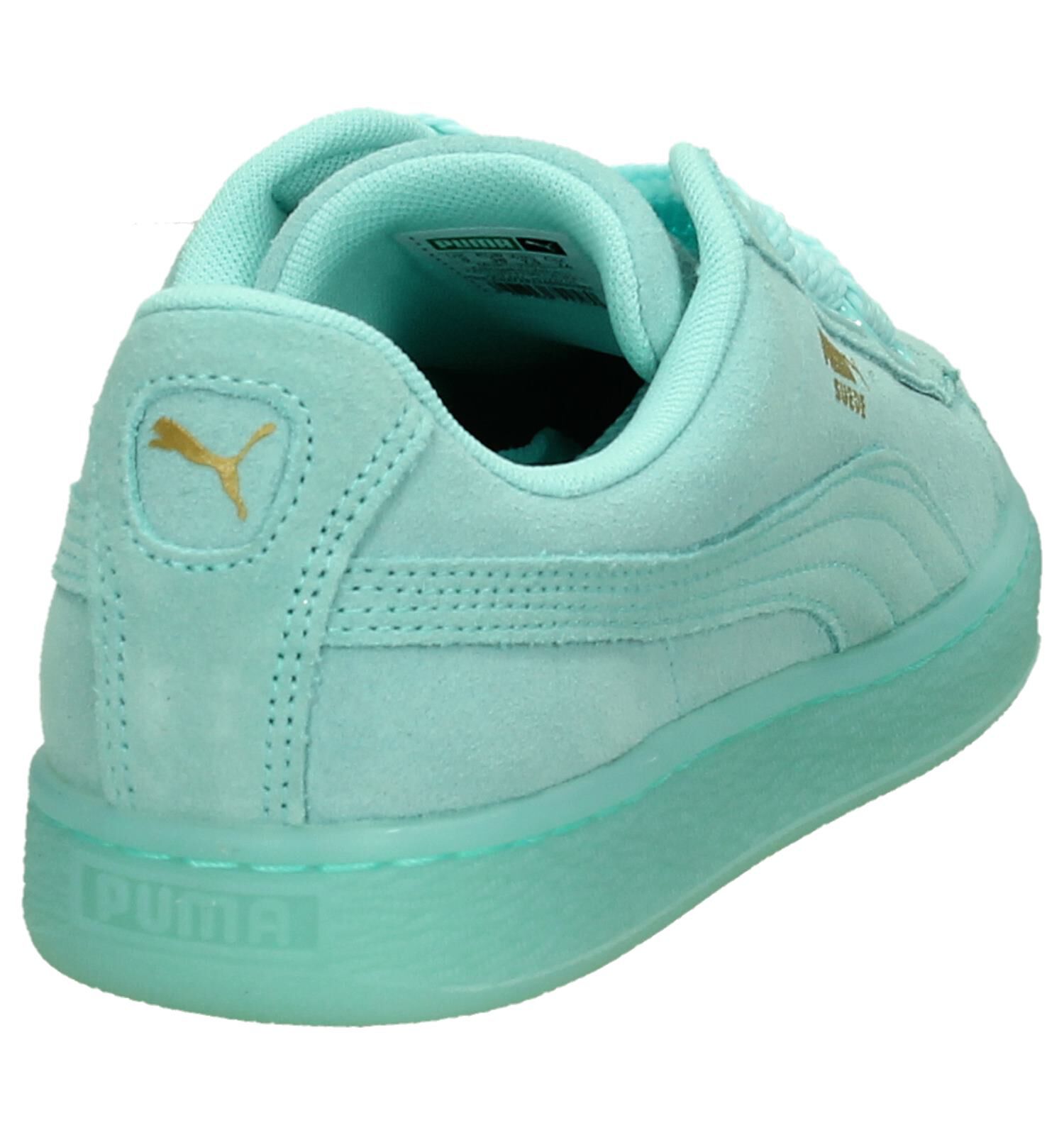 Puma suede heart turquoise best sale