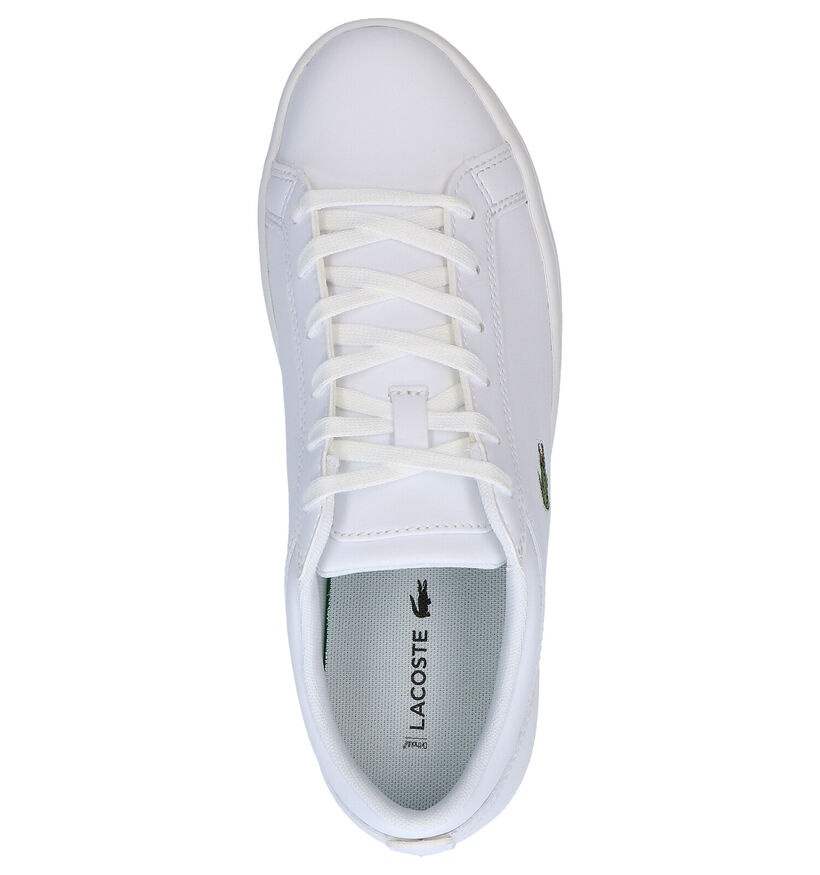 Lacoste Straightset Baskets en Blanc en cuir (266906)