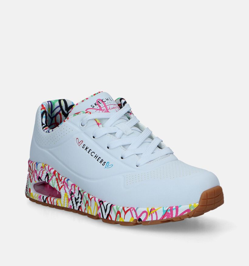 Skechers x JGoldcrown Uno Baskets en Blanc pour femmes (351893)