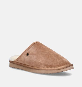 Warmbat Pantoffels Cognac/Bruin/Taupe/Groen