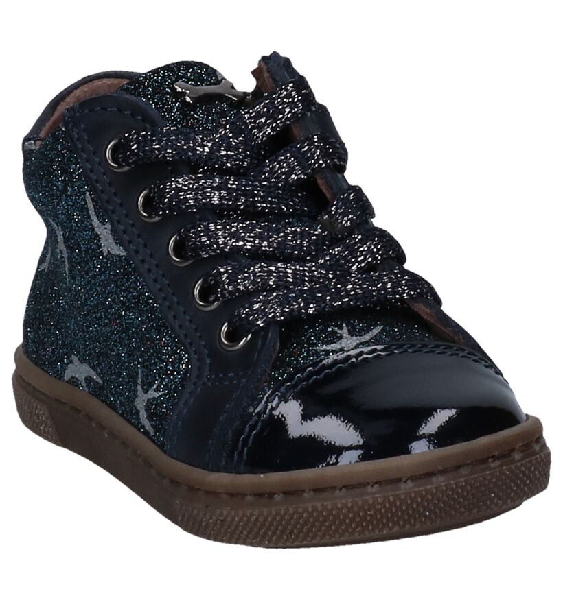 STONES and BONES Chaussures hautes en Bleu foncé en nubuck (255490)