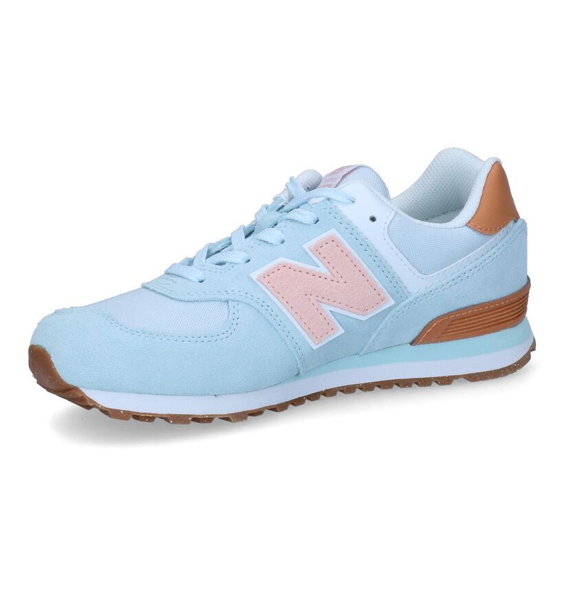 New Balance GC574 Baskets en Bleu pour filles (301696) - pour semelles orthopédiques