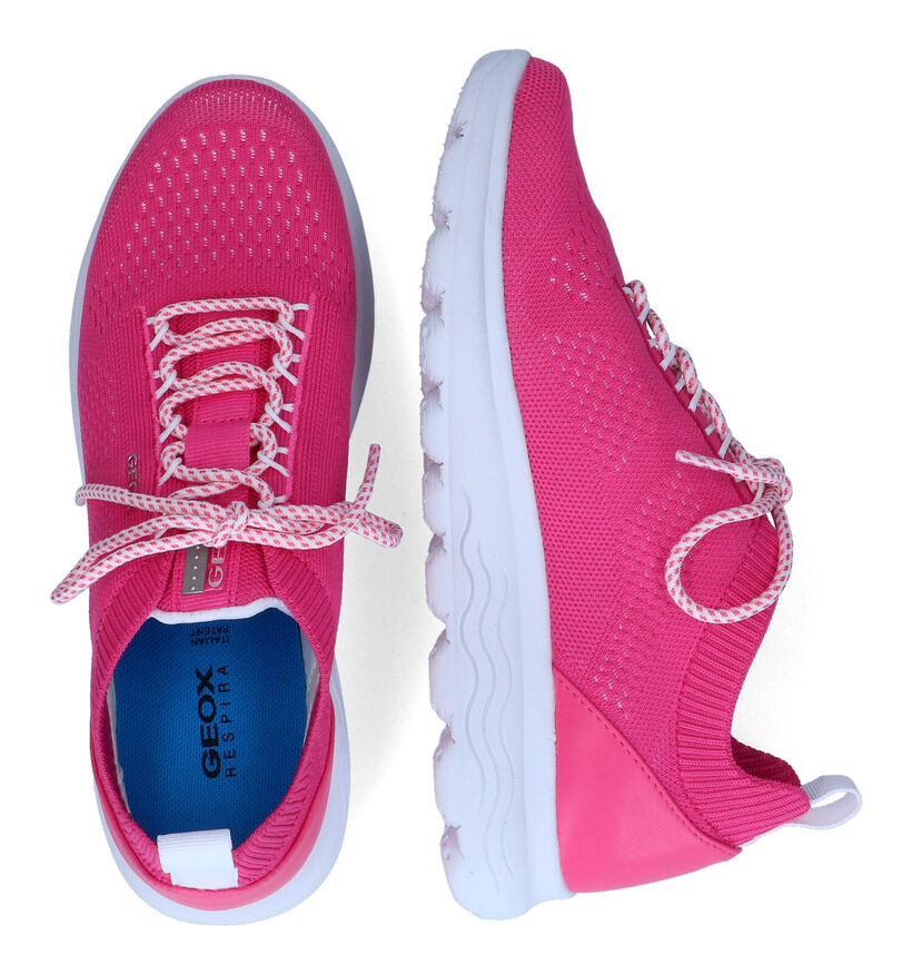 Geox Spherica Rode Sneakers voor dames (303645) - geschikt voor steunzolen