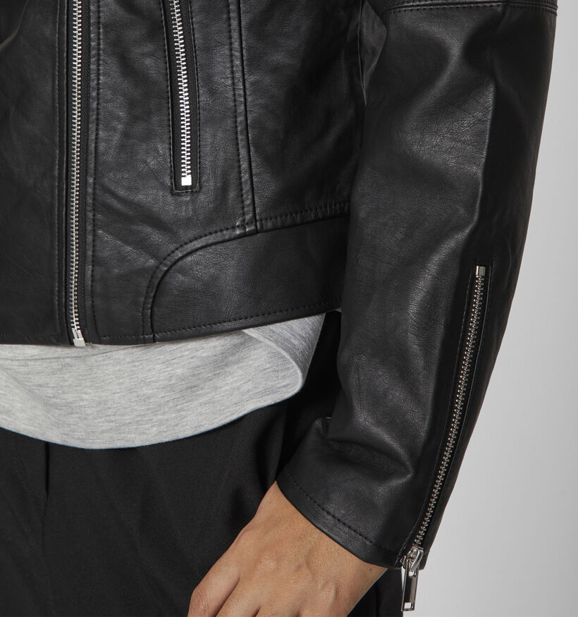 Vila Vicara Coated Jacket Manteaux courts en Noir pour femmes (361367)