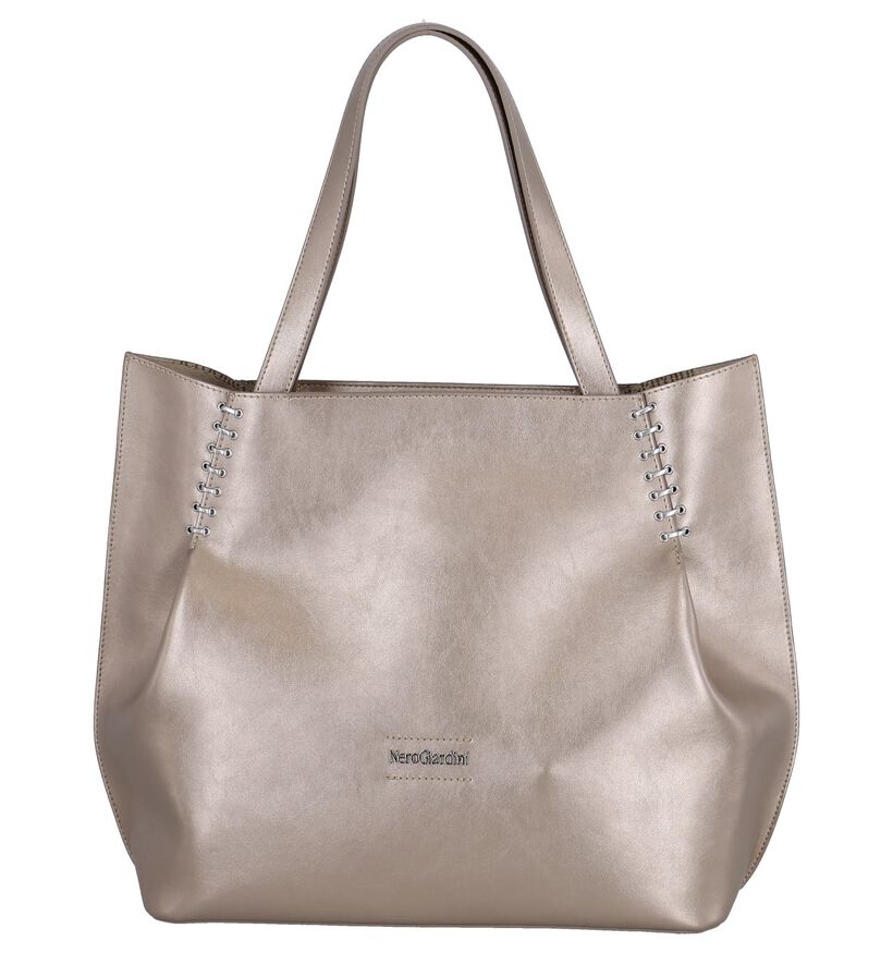 Gouden Shopper + Make-up Tasje NeroGiardini in kunstleer (244349)