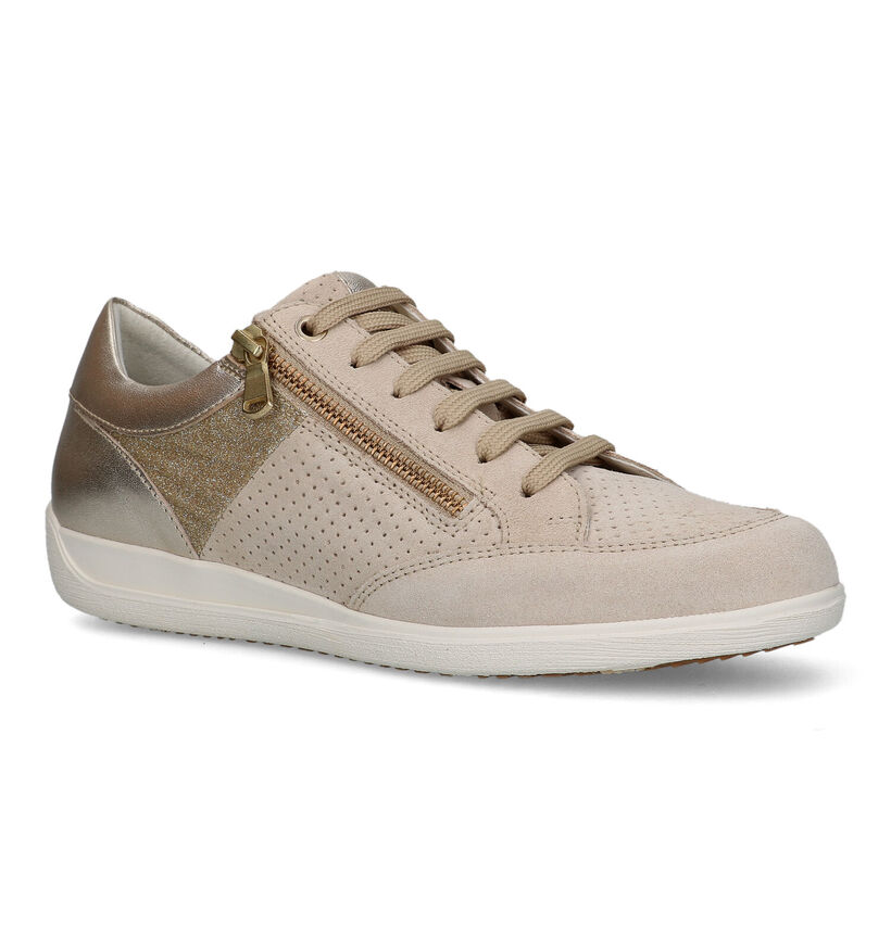 Geox Myria Baskets en Taupe pour femmes (326656) - pour semelles orthopédiques