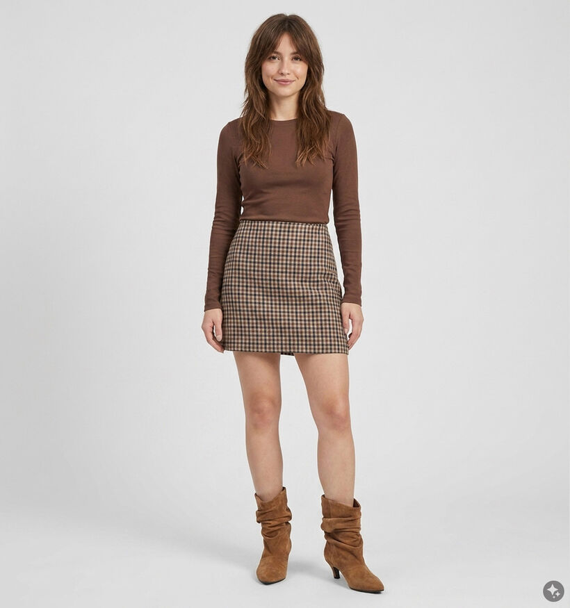 Vila Esmeralda Jupe mi-longue en Marron pour femmes (382056)