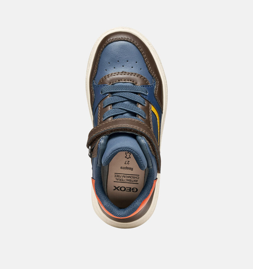 Geox Theleven Blauwe/Bruine Sneakers voor jongens (360368) - geschikt voor steunzolen