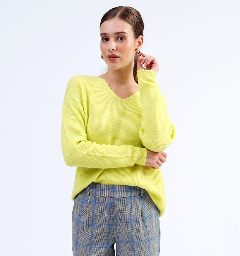 Vero Moda Crew Gele Trui met v-hals voor dames (328953)