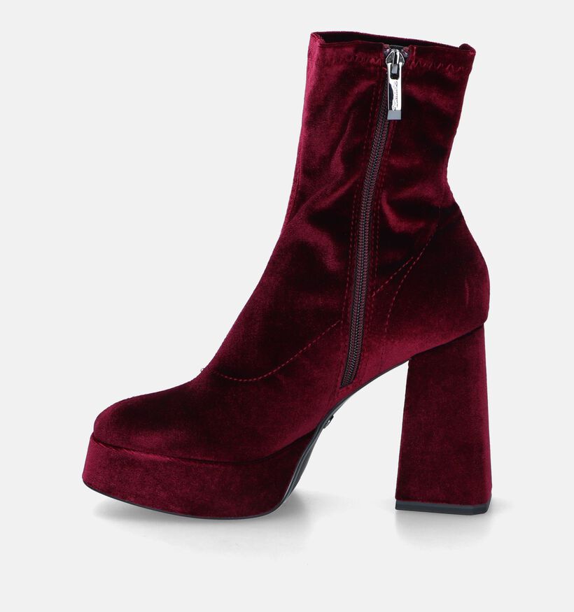 Tamaris Bottines avec plateau en Bordeaux pour femmes (330532)