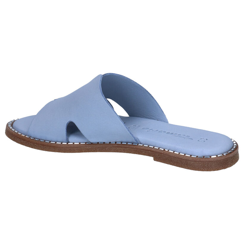 Tamaris Touch it Mules en Bleu en cuir (289395)