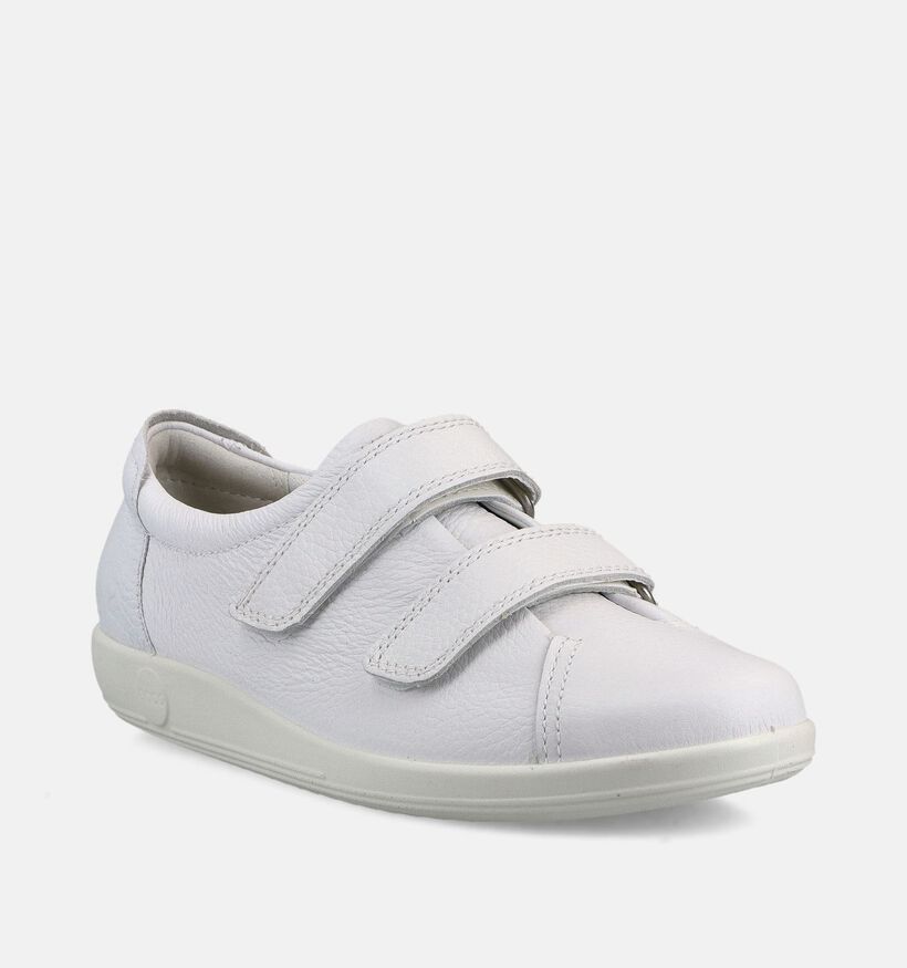 ECCO Soft Witte Lage Schoenen voor dames (369794) - geschikt voor steunzolen