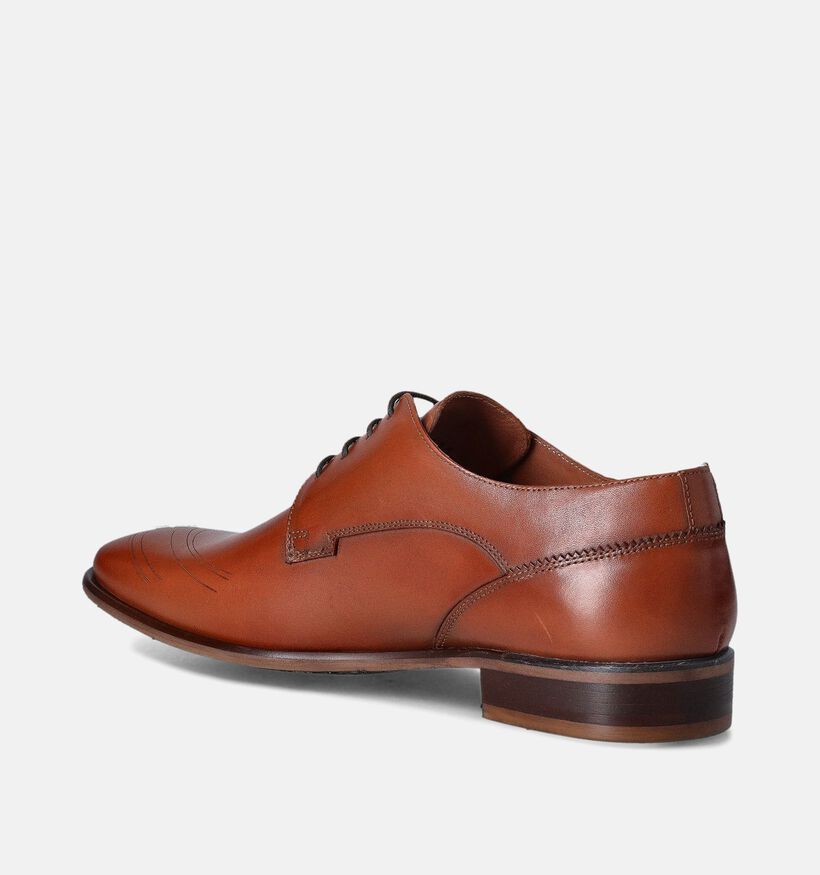 Ambiorix Modena Chaussures à lacets habillée en Cognac pour hommes (356026)