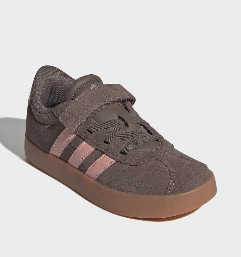 adidas VL Court 3.0 Bruine/Roze Sneakers voor meisjes (380627)