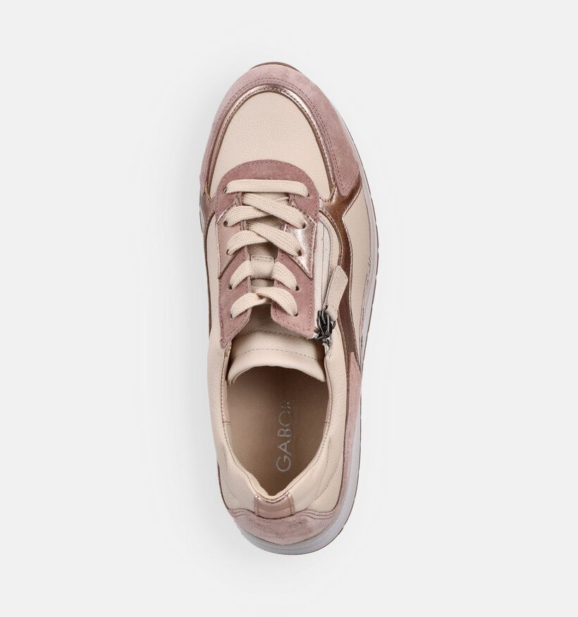Gabor Beige Sneakers voor dames (371146) - geschikt voor steunzolen