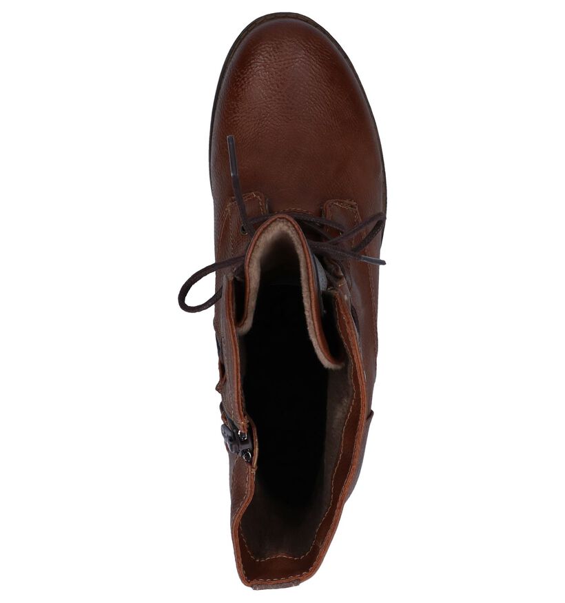 Mustang Bottillons à talons en Cognac en simili cuir (254877)