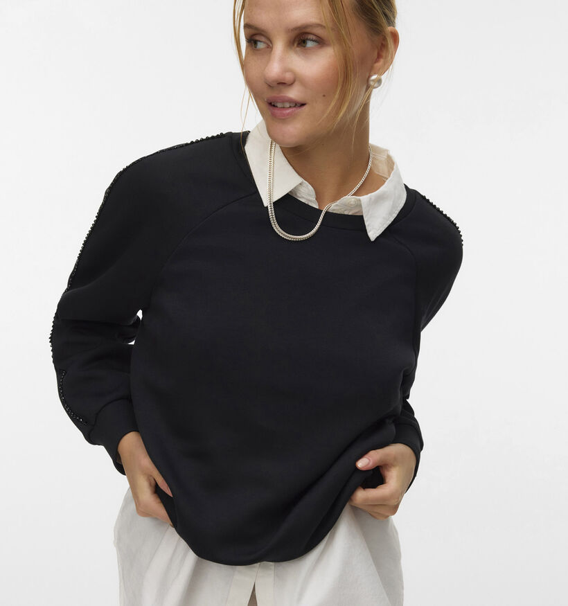 Vero Moda Heartley Sweatshirt en Noir pour femmes (365666)