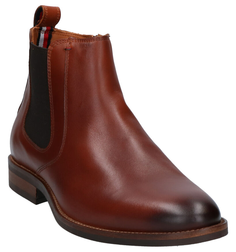 Tommy Hilfiger Essential Cognac Chelsea Boots in leer (279966)