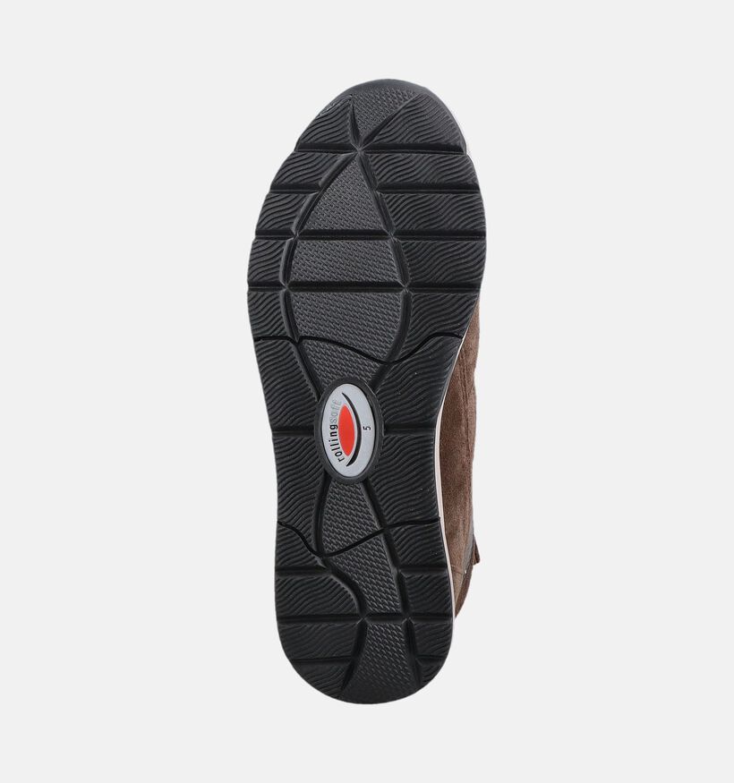 Gabor Comfort Baskets montantes en Brun fonc&eacute; pour femmes (376954) - pour semelles orthop&eacute;diques