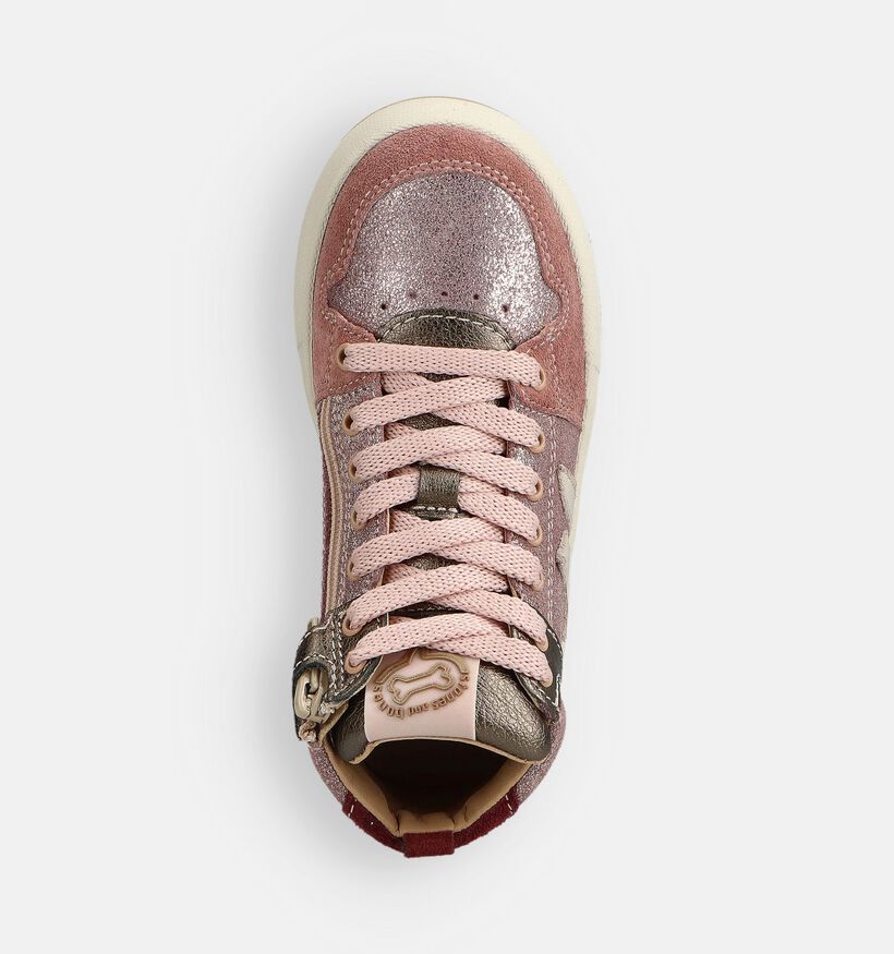 STONES and BONES Panky Roze Hoge Sneakers STONES and BONES Panky Roze Hoge Sneakers voor meisjes (362042) - geschikt voor steunzolen
