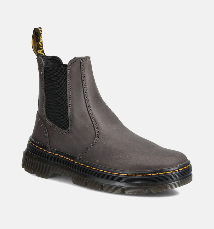 Dr. Martens Embury Leather Bottines Chelsea en Gris pour femmes (359803) - pour semelles orthopédiques