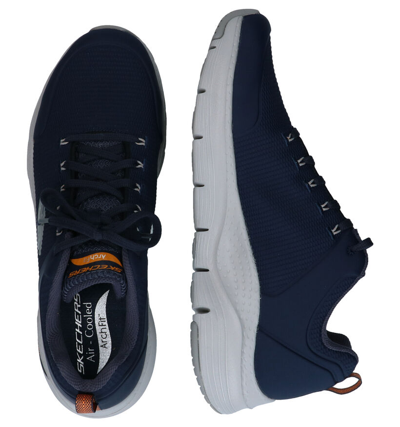 Skechers Arch Fit Blauwe Sneakers in stof (287001)
