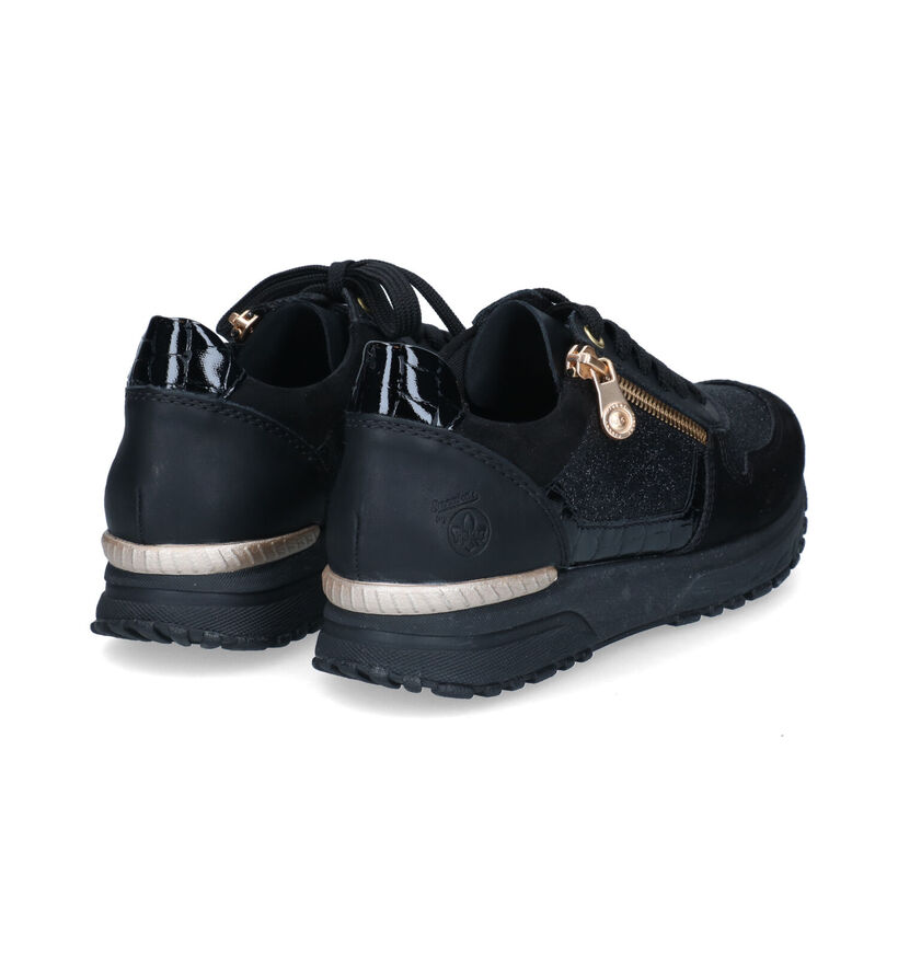 Rieker Zwarte Sneakers voor dames (312355) - geschikt voor steunzolen