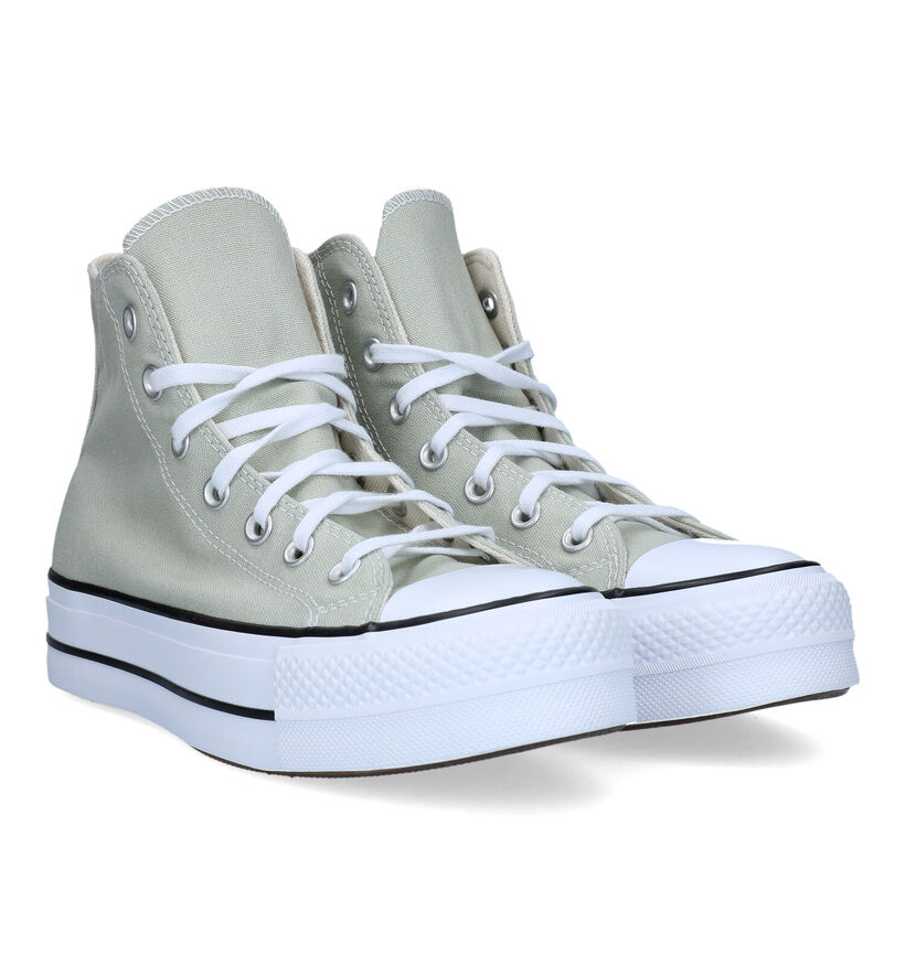 Converse Chuck Taylor All Star Lift Platform Groene Sneakers voor dames (325469)
