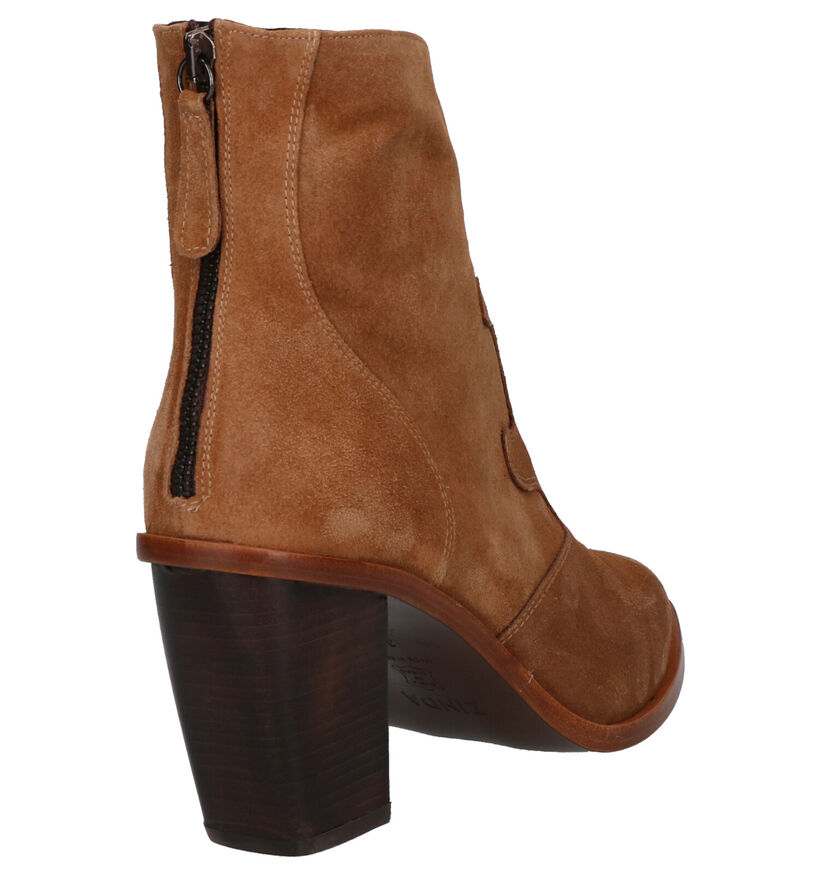 Zinda Cognac Western Enkellaarzen in daim (279457)