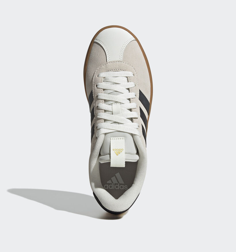 adidas VL Court 3.0 Baskets en Écru pour femmes (357131) - pour semelles orthopédiques