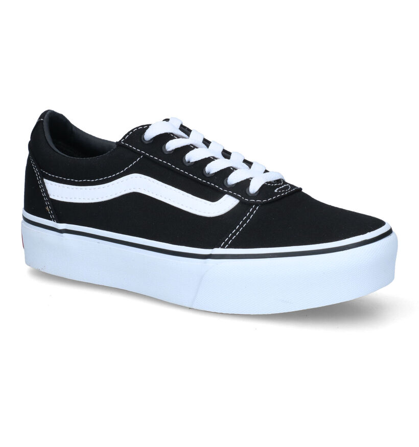 Vans Ward Platform Baskets de skate en Noir pour filles (327970)