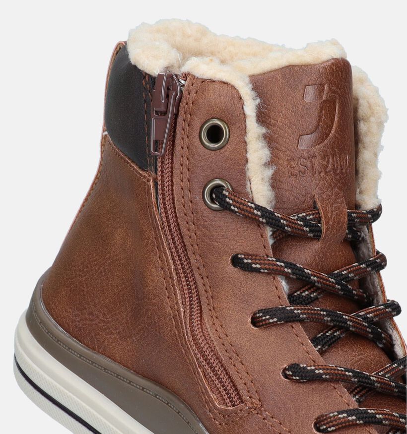 Lifestyle Chaussures hautes en Cognac pour garçons (332050) - pour semelles orthopédiques