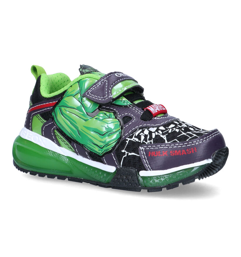 Geox Marvel Avengers The Hulk Groene Sneakers voor jongens (321560) - geschikt voor steunzolen
