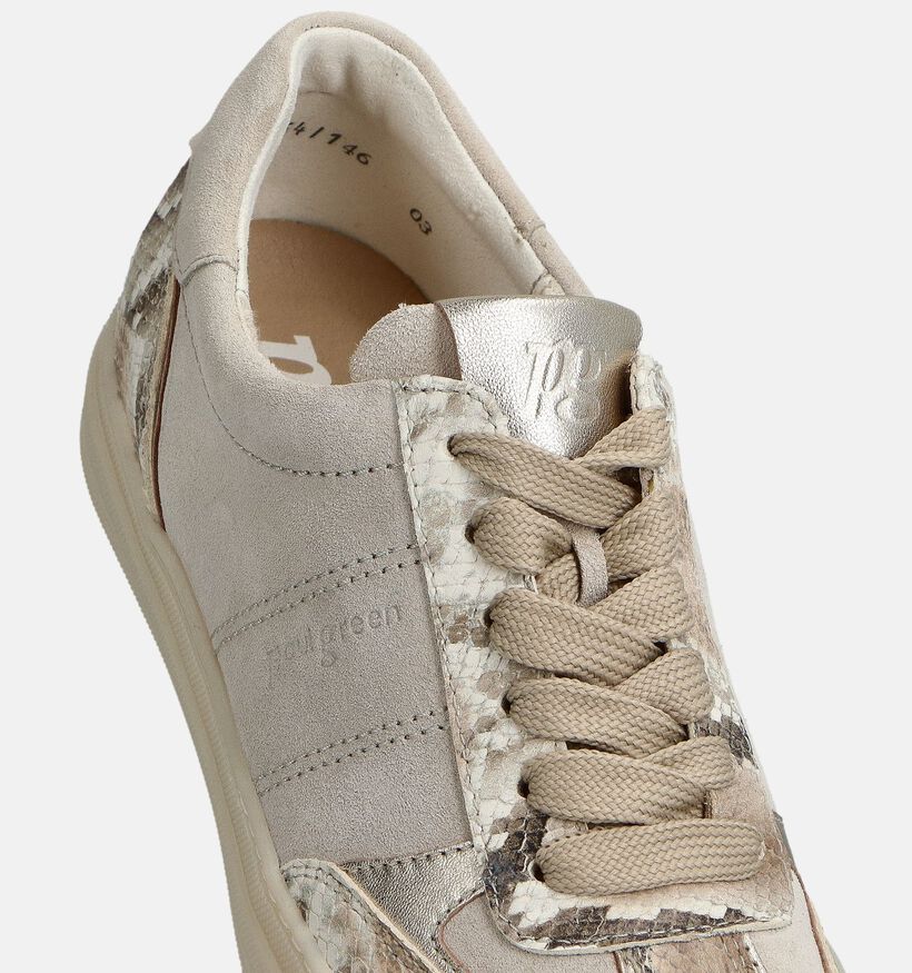 Paul Green Beige Geklede Sneakers voor dames (374114) - geschikt voor steunzolen