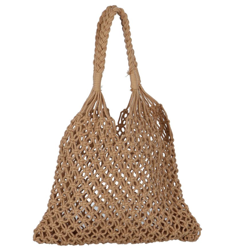 Beige Dolce. C Shopper in stof (237899)