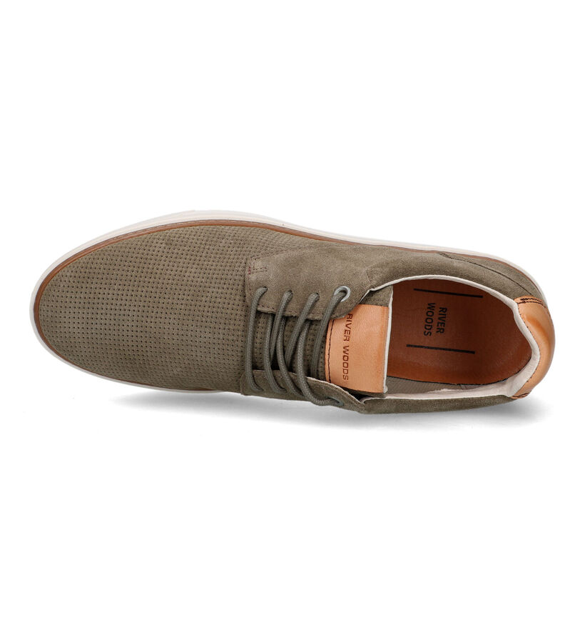 River Woods Laurens Chaussures à lacets en Vert Kaki pour hommes (323060) - pour semelles orthopédiques