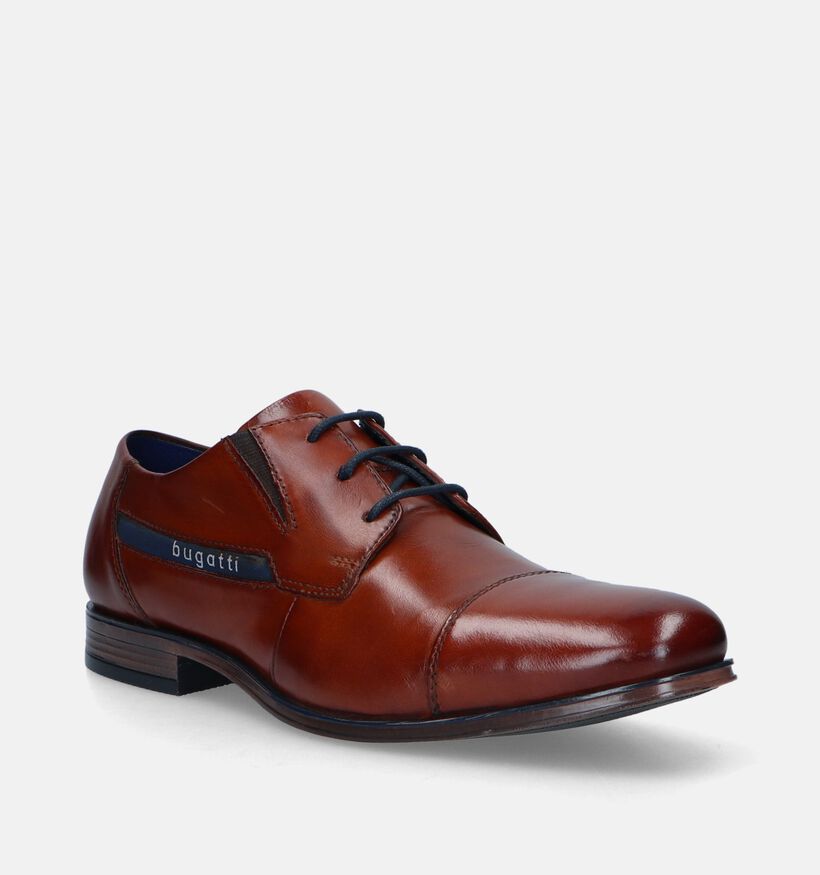 Bugatti Leagro Chaussures habillées en Cognac pour hommes (343738)