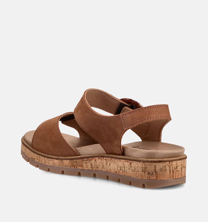 Solemade Sandales en Cognac pour femmes (371620) - pour semelles orthop&eacute;diques