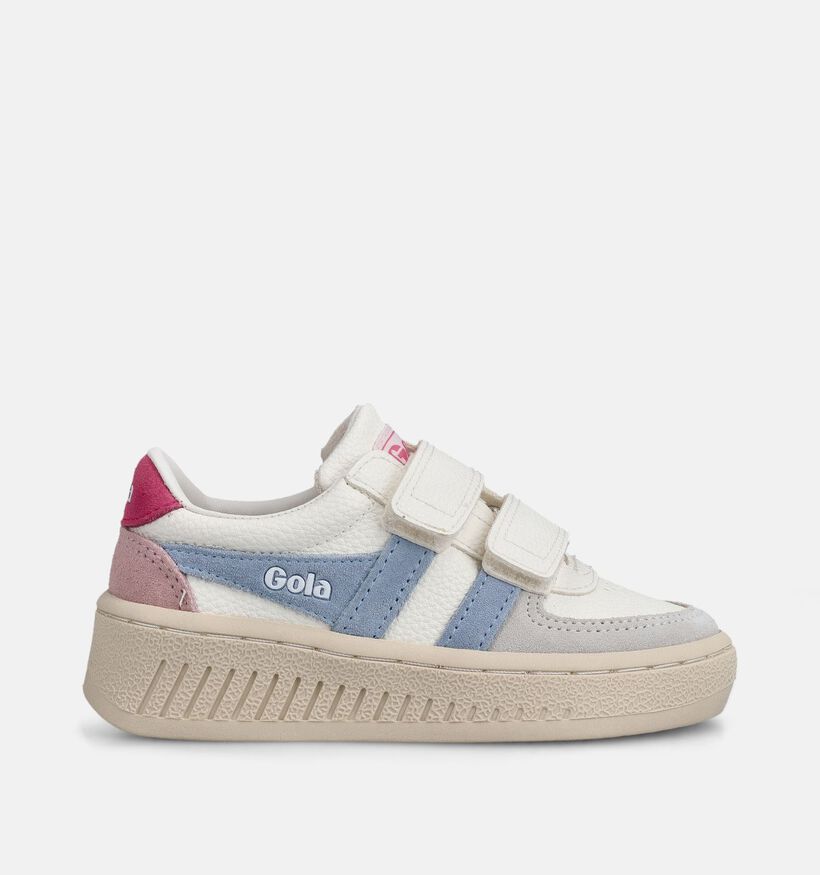 Gola Grandslam Trident Witte Sneakers voor meisjes (368594) - geschikt voor steunzolen