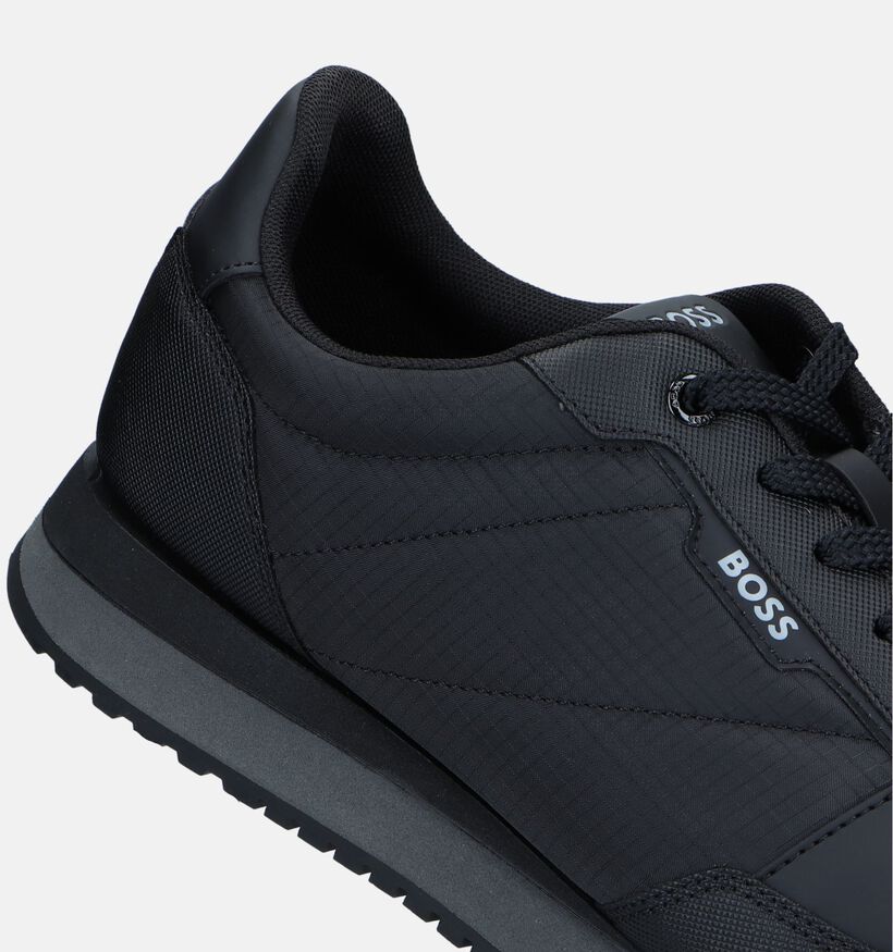 BOSS Kai Runn Zwarte Veterschoenen voor heren (343647) - geschikt voor steunzolen