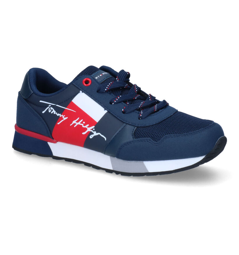 Tommy Hilfiger Blauwe Sneakers in kunststof (303932)