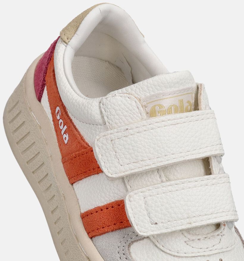 Gola Grandslam Trident Strap Witte Sneakers voor meisjes (368509) - geschikt voor steunzolen