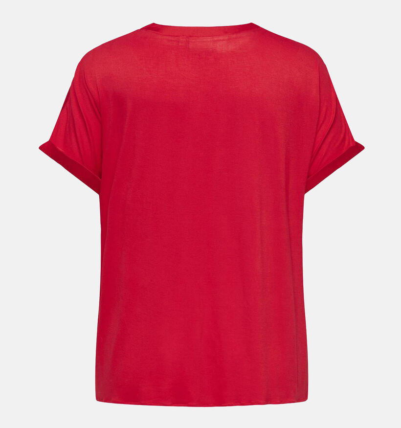 ONLY Carmakoma Brynja Rood T-shirt voor dames (348438)